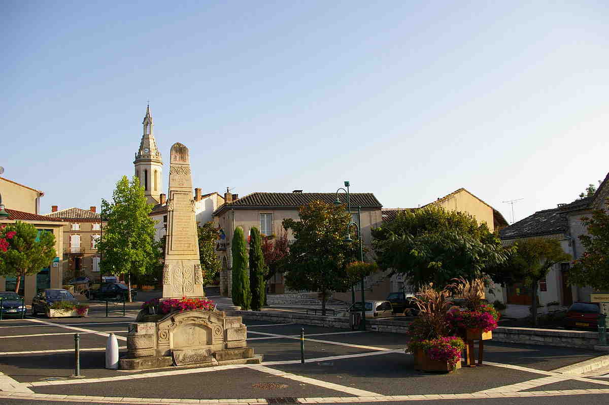cahuzac, sur, centre, village